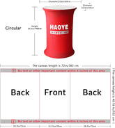 Custom Portable Tradeshow Podium Table, Hydraulic lift, Luminescent, Light box Circular